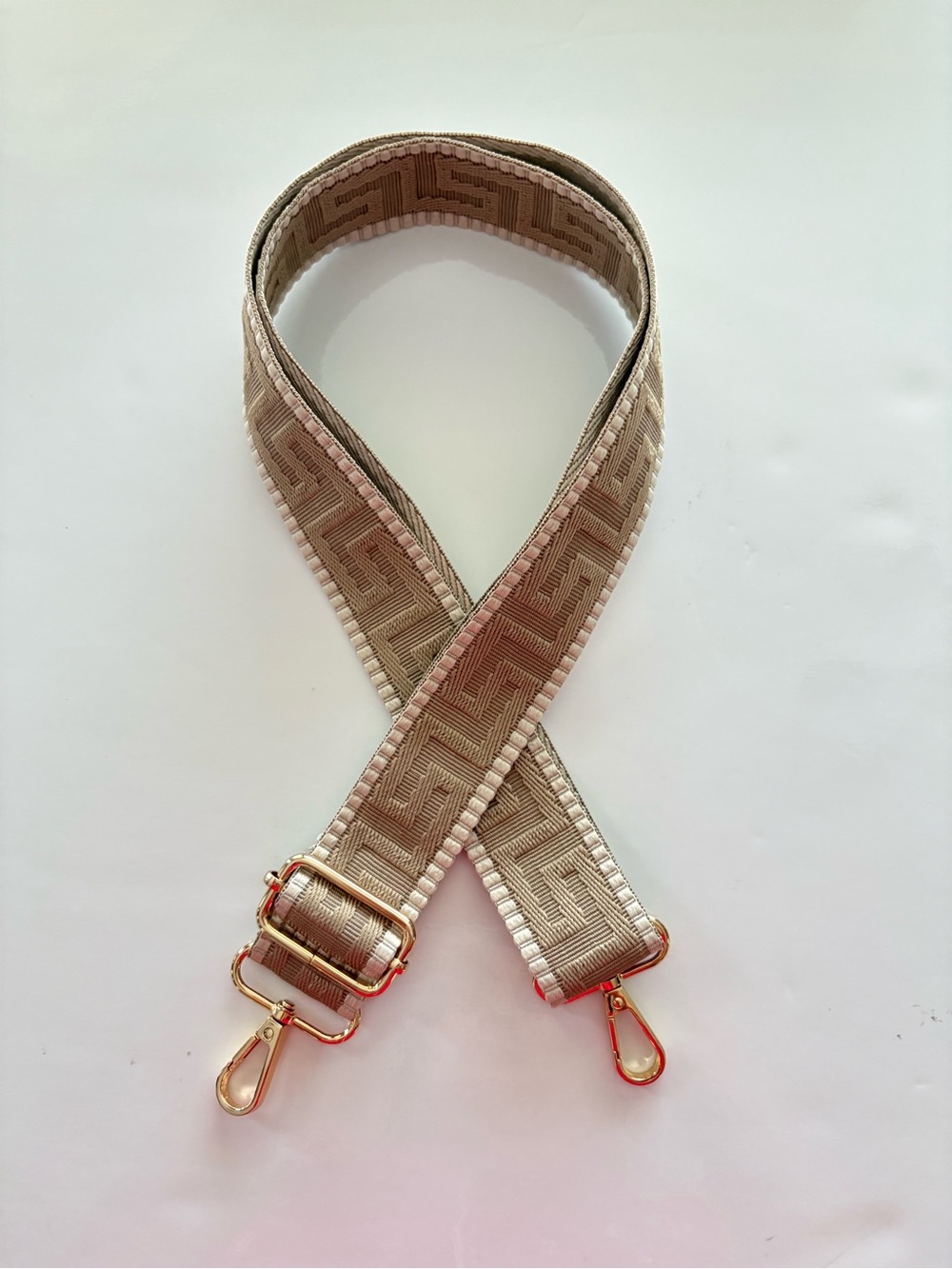 NWT Adjustable Beige Woven Strap with Gold Hardware - Women Accessories